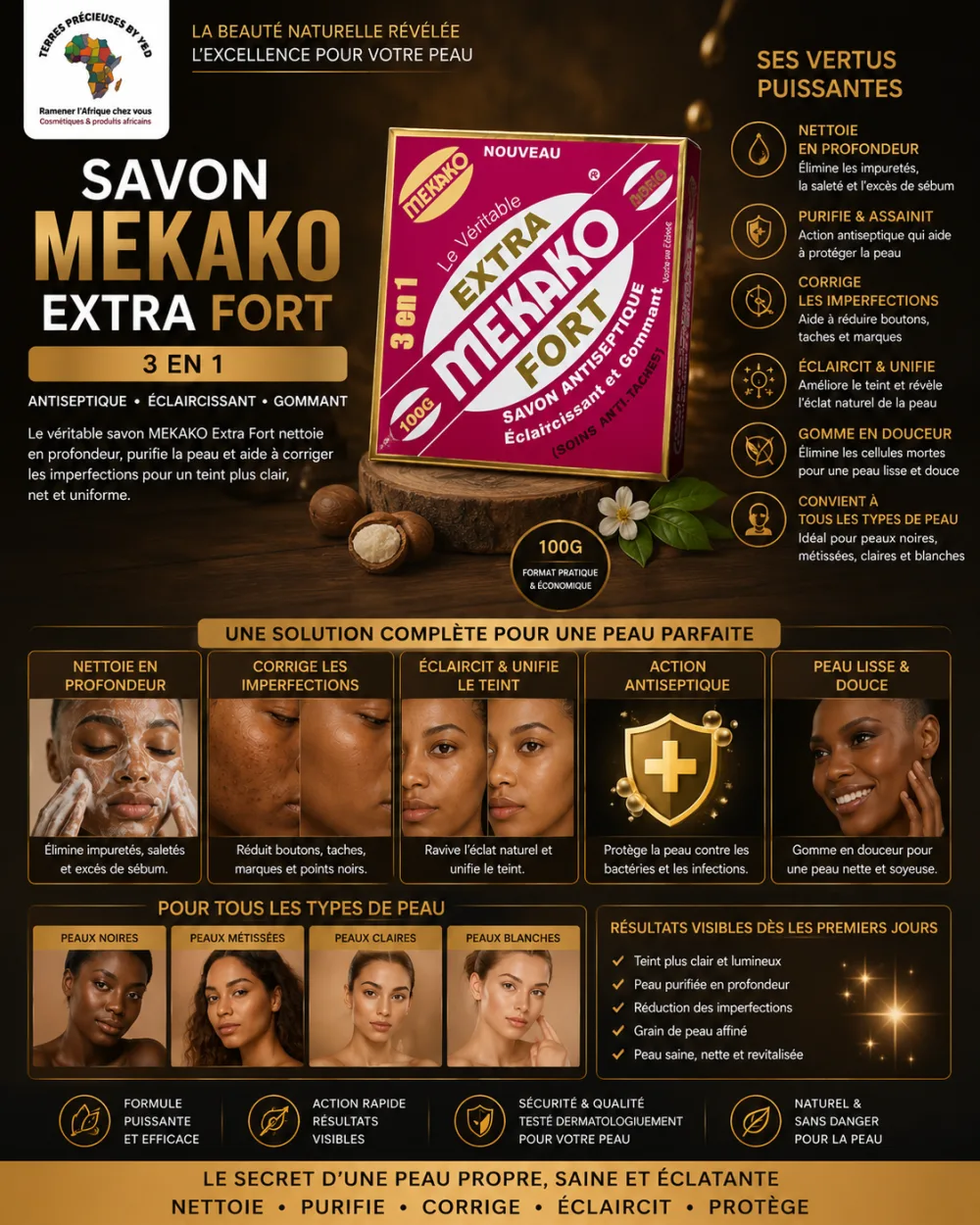 Savon Mekako Extra Fort 3-en-1